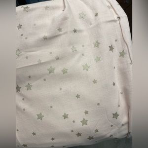 NWOT RH Baby and Child Pink Metallic Star Duvet Full/Queen